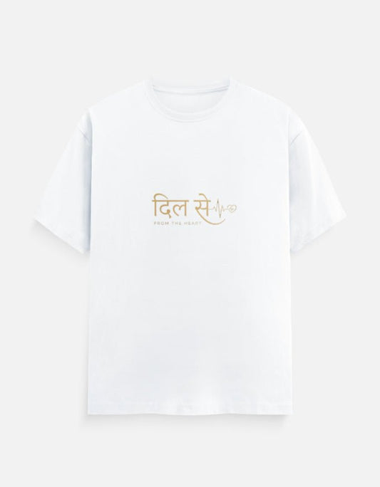 Dil Se graphic typography design printed on a unisex classic crew t-shirt by VIPANIQ
