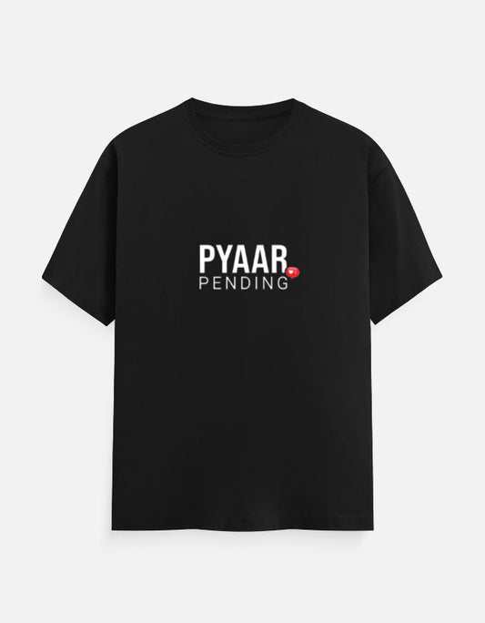 Pyaar Pending typography graphic design on a Unisex Classic Crew T-Shirt inspired by crushes and modern romance