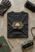 Vipaniq Mummy Theek Kehti Thi Classic T-Shirt in Charcoal Melange – flat lay